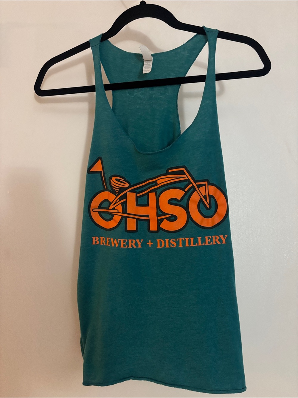 OHSO Brewery + Distillery Teal Graphic Tank with Orange Logo